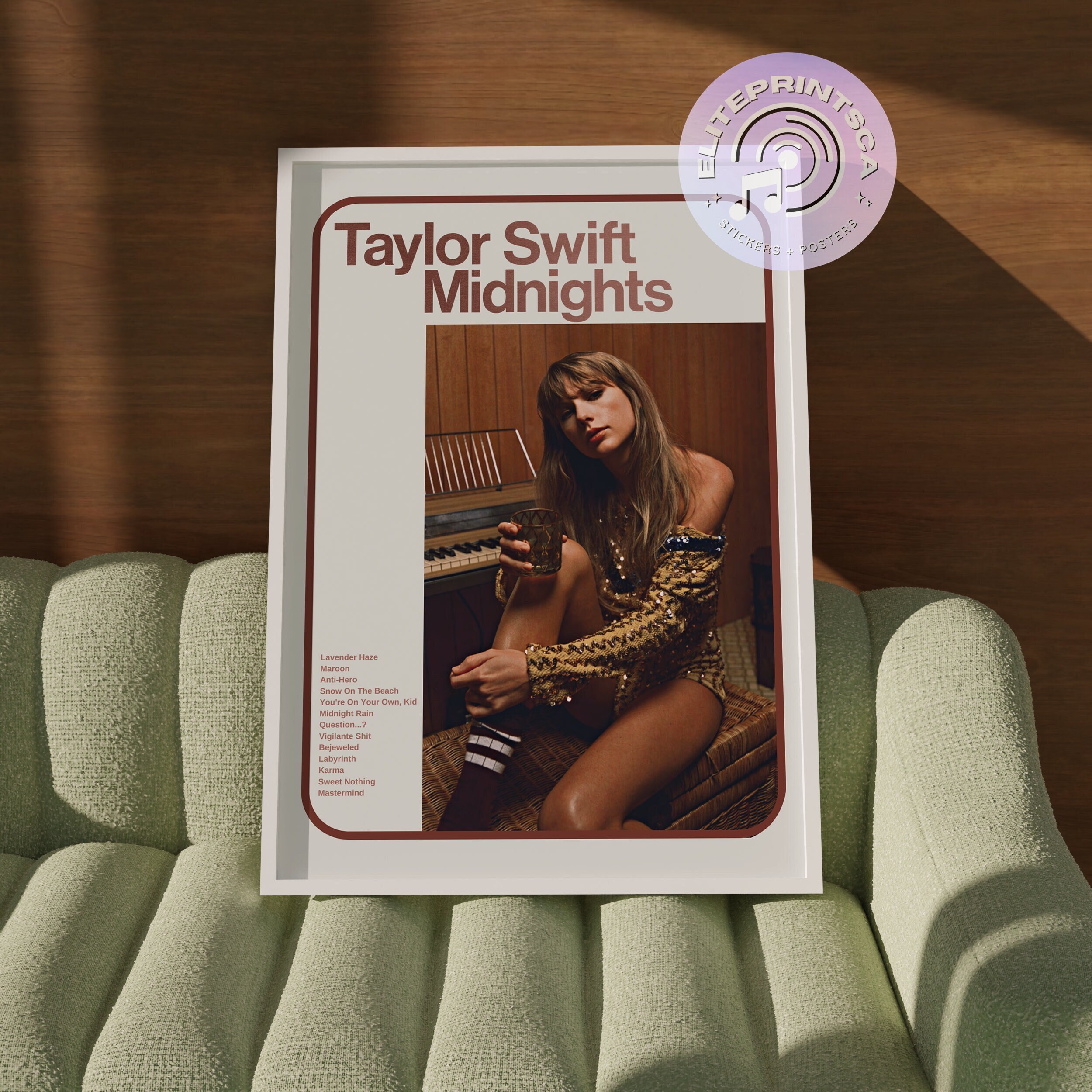 Midnights by Taylor Swift Album Poster, Blood Moon Edition, INSTANT ...
