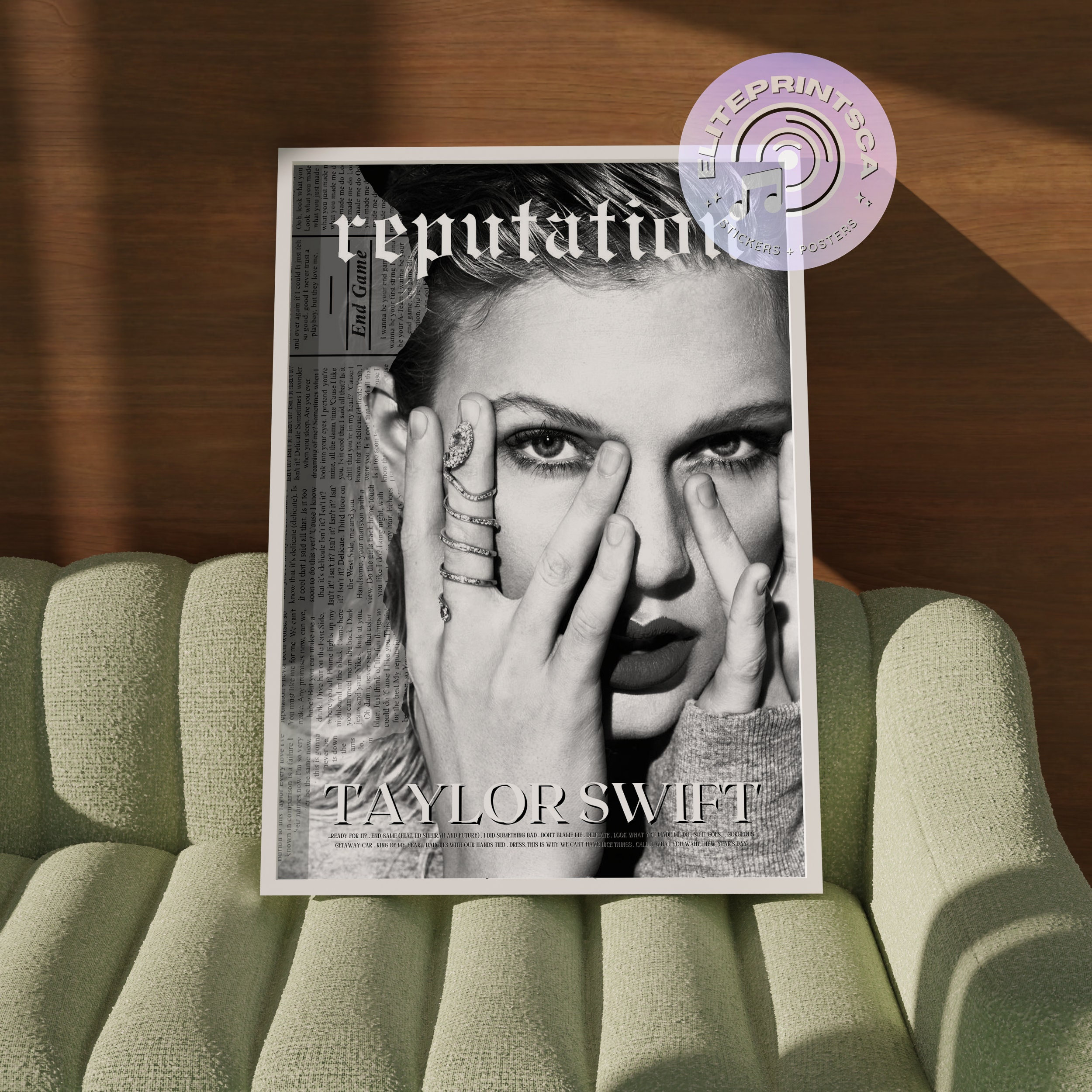 Reputation by Taylor Swift Album Poster, INSTANT DOWNLOAD