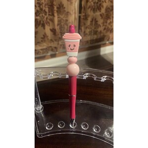 pink coffee focal pen