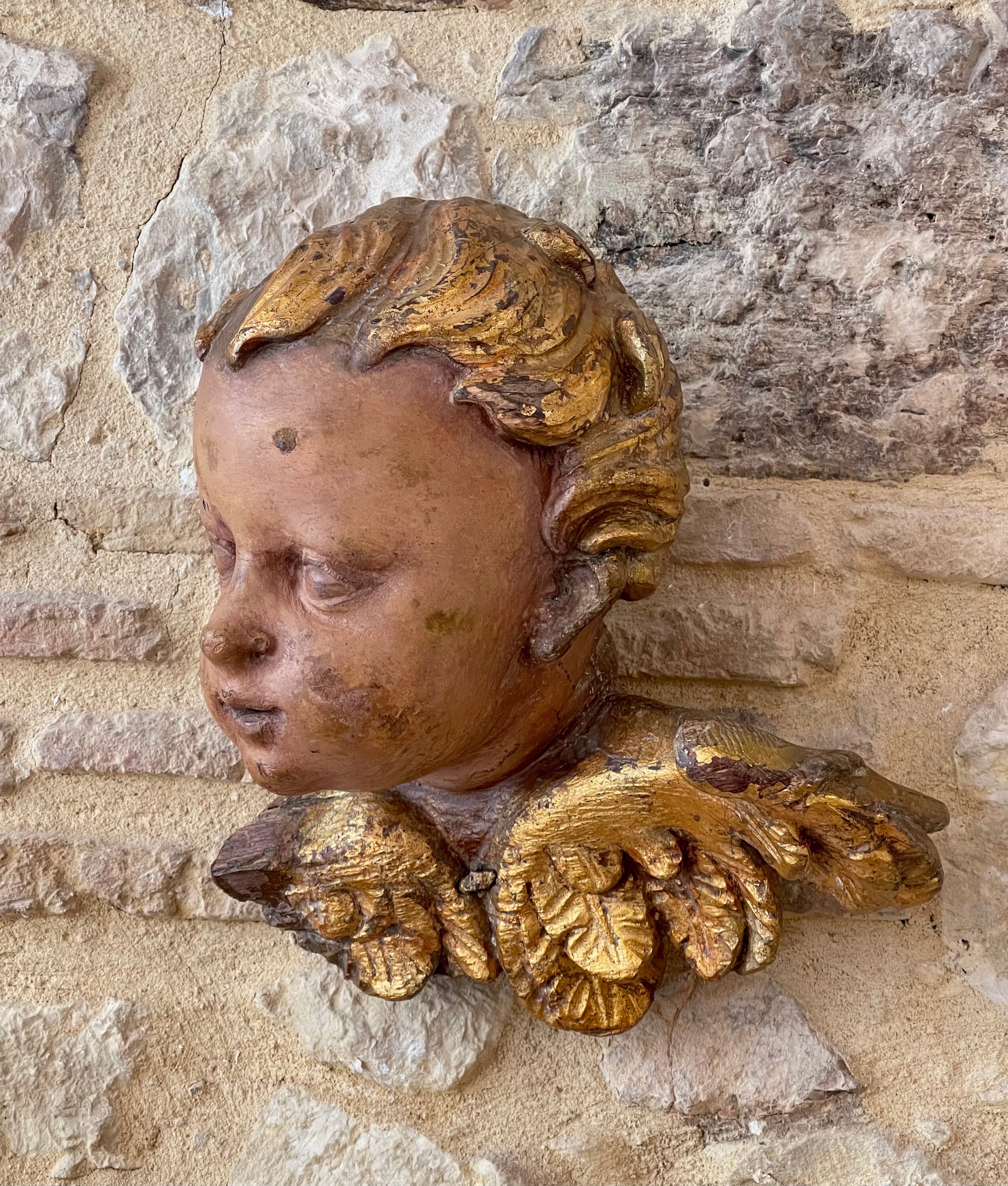 Tête D'ange En Bois