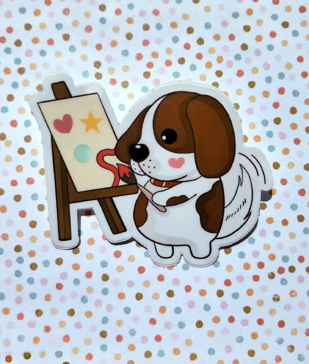 Cute Sticker, Gift for Artist, Dog Sticker, Dog Lover, Cute Dog, Gifts