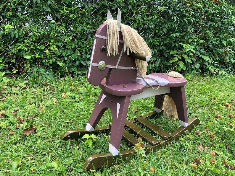 Wood Rocking Horse Etsy