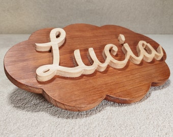 personalized wooden cloud