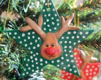 Reindeer Ornament, Reindeer, Christmas ornament, Handmade Reindeer, Handmade Ornament, Christmas tree ornament