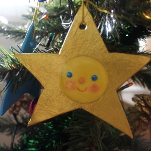 Handmade Christmas Star Ornament: Hand-Painted Holiday Decor