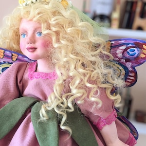 OOAK Art Doll, Butterfly Doll, Butterfly Girl, Hand Sculpted Doll, Handmade Doll, Handmade Art Doll