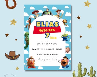 Invitation anniversaire enfant thème Toy Story