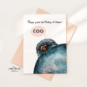 Hope Your Birthday is Super COO Birthday Card Pun Birthday Card Funny Greeting Card Instant DIGITAL DOWNLOAD
