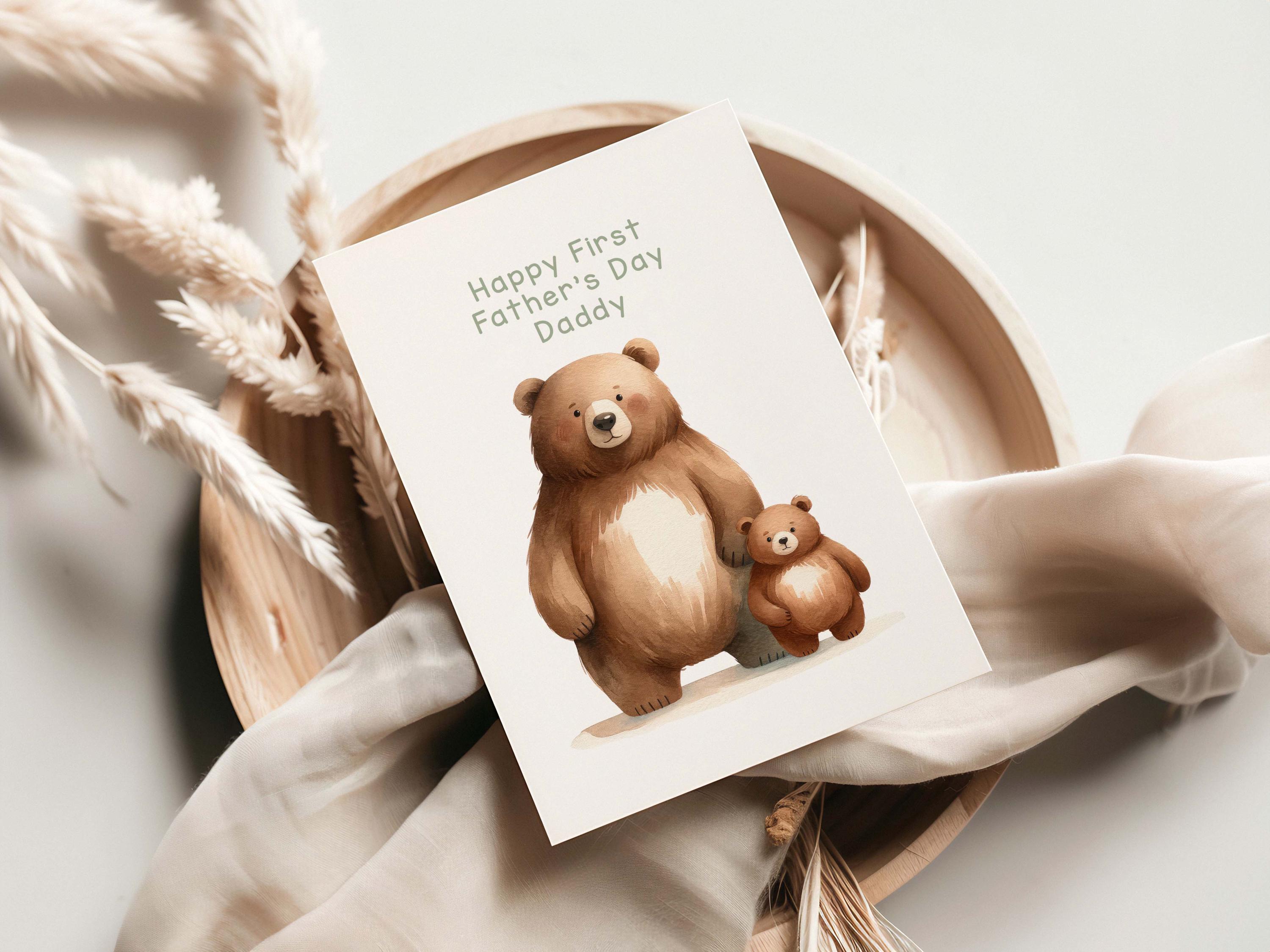 Happy 1st Father's Day First Father's Day Printable Card Father's day Card Greeting Card For Dad Instant DIGITAL DOWNLOAD