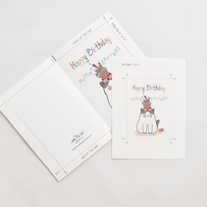 Printable Card Funny Cat Birthday Card Happy Birthday Human Servant