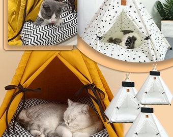 Tipi pour animaux de compagnie, Tente tipi pour animal de compagnie, lit tipi pour chien, lit tipi pour chat, abri animal ,lit lapin, 2024