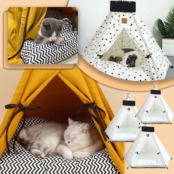 Tipi pour animaux de compagnie, Tente tipi pour animal de compagnie, lit tipi pour chien, lit tipi pour chat, abri animal ,lit lapin, 2024