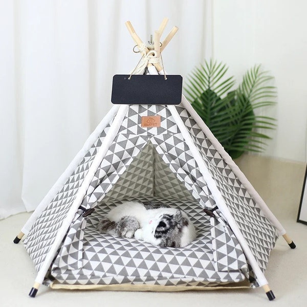 Pet teepee, Pet teepee tent, dog teepee bed, cat teepee bed, animal shelter, rabbit bed, 2024