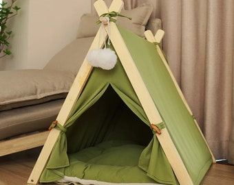 Tenda teepee per animali domestici, tenda teepee per animali domestici, teepee per cani, teepee per gatti, rifugio per animali, cane, gatto, coniglio, 2024