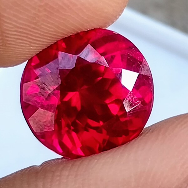 Precious 7 Ct Natural Ruby Mozambique Ruby Pigeon Blood Red Ruby Round Shape Certified Loose Gemstone Best Gift For Wedding And Anniversary