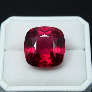 CERTIFIED 8 Ct AAA natural ruby star Mozambique loose ruby gemstone Cut, loose red ruby earrings Cushion Shape Jewelry Making Christmas Gift