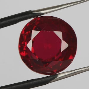 Précieux rubis naturel certifié 7 carats, rubis du Mozambique, rubis rouge sang, forme ronde, pierre précieuse en vrac, meilleur cadeau pour mariage et anniversaire