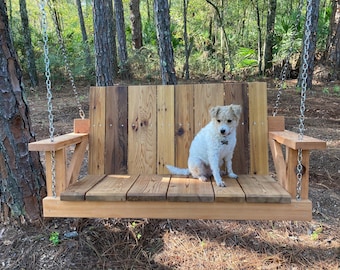 Reclaimed Wood Porch Swing (Handmade)