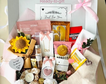 Pamper Hamper Gift for Her, Self Care Gift Box, Personalised Spa Hamper,Birthday Gift ,Hug in a box, Wellness Gift Box, Thinking of You Gift