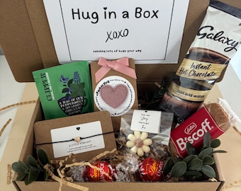 HUG IN A BOX, Gift Box, letter box gift, pocket hug, Pick Me Up Gift, Think of you, Gift for Her, Self care Gift, Get Well Soon Gift