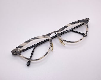 Filou Vintage Gestreifte Muster Geometrische Brillen Funky Brillen