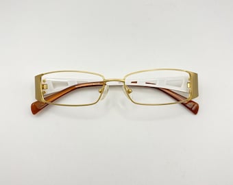 Vintage Collection Creativ Gold Rectangular Eyeglass Frames – Retro Minimal Metal Eyewear
