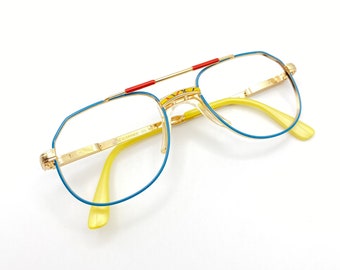 Vintage Le Chat Botte Aviator Children's Eyeglasses - Rare Colorful Design Geometric Eyeglasses