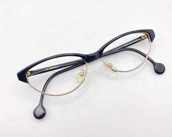 Gafas O.Marines Vintage Rare con montura de ojo de gato negro