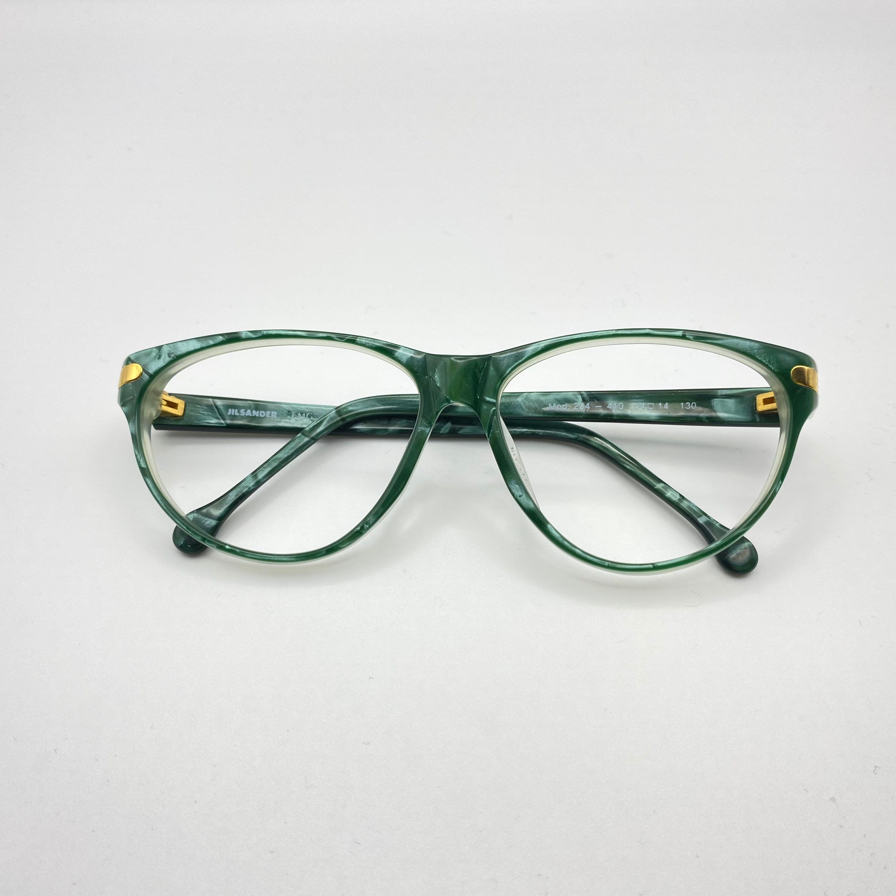Jil Sander Rare Eyeglasses Vintage Emerald Green Eyeglasses 80s