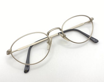 Lunettes de vue vintage rares Beau Monde, monture de lunettes rondes argentées
