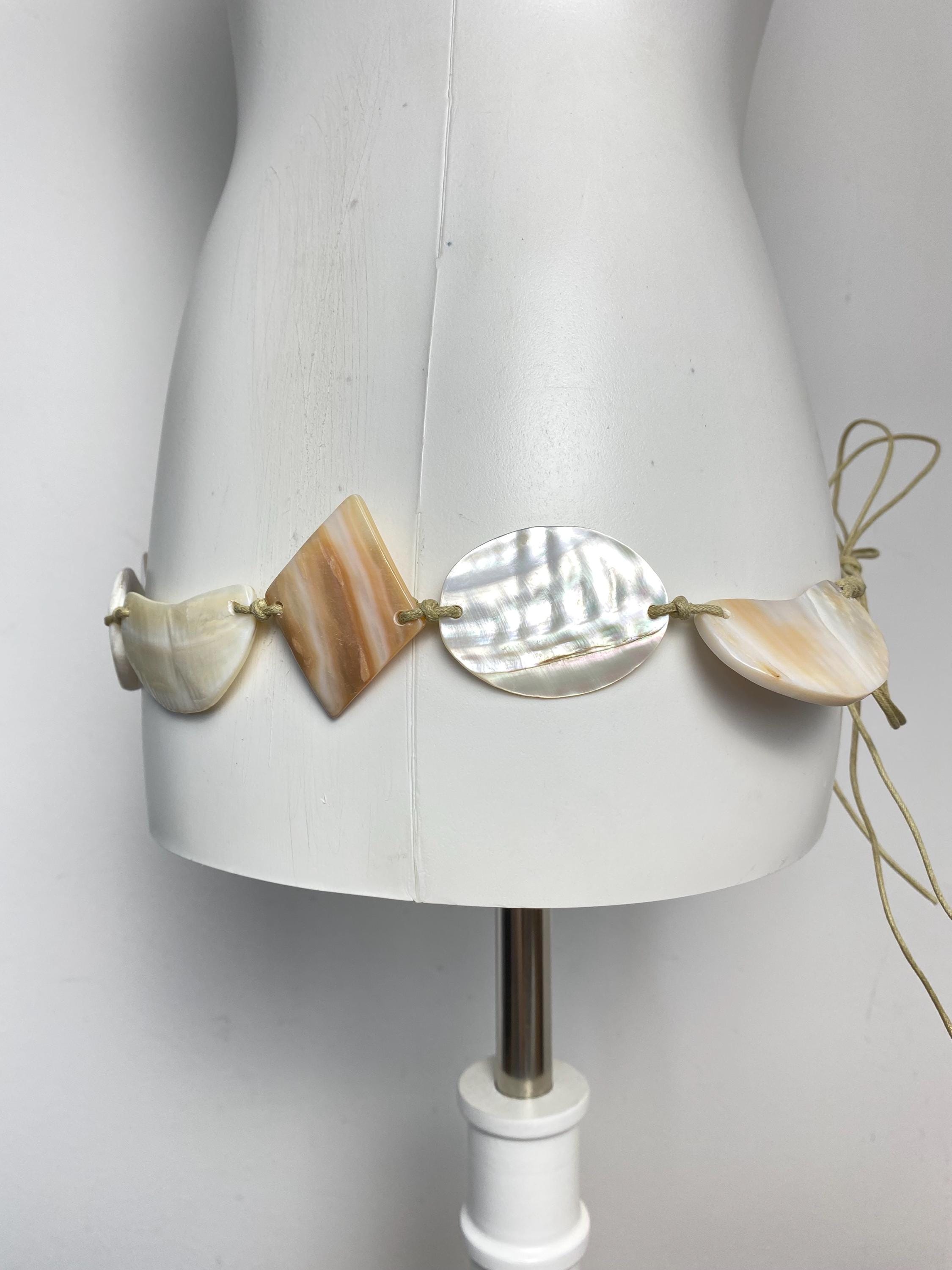 Mother of Pearl Waist Belt – Boho Summer Shell Belt 