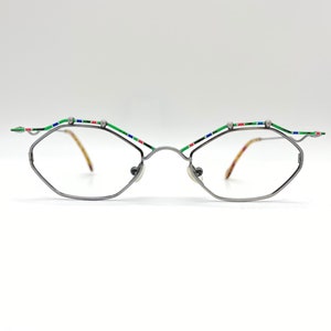 MK Design Prestige Vintage Eyeglasses Geometric Octagon Colorful/ Multicolor Glasses Frame