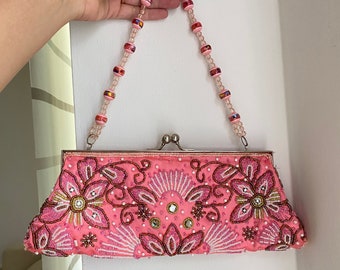 Vintage Handtasche Pink Y2K Abendtasche