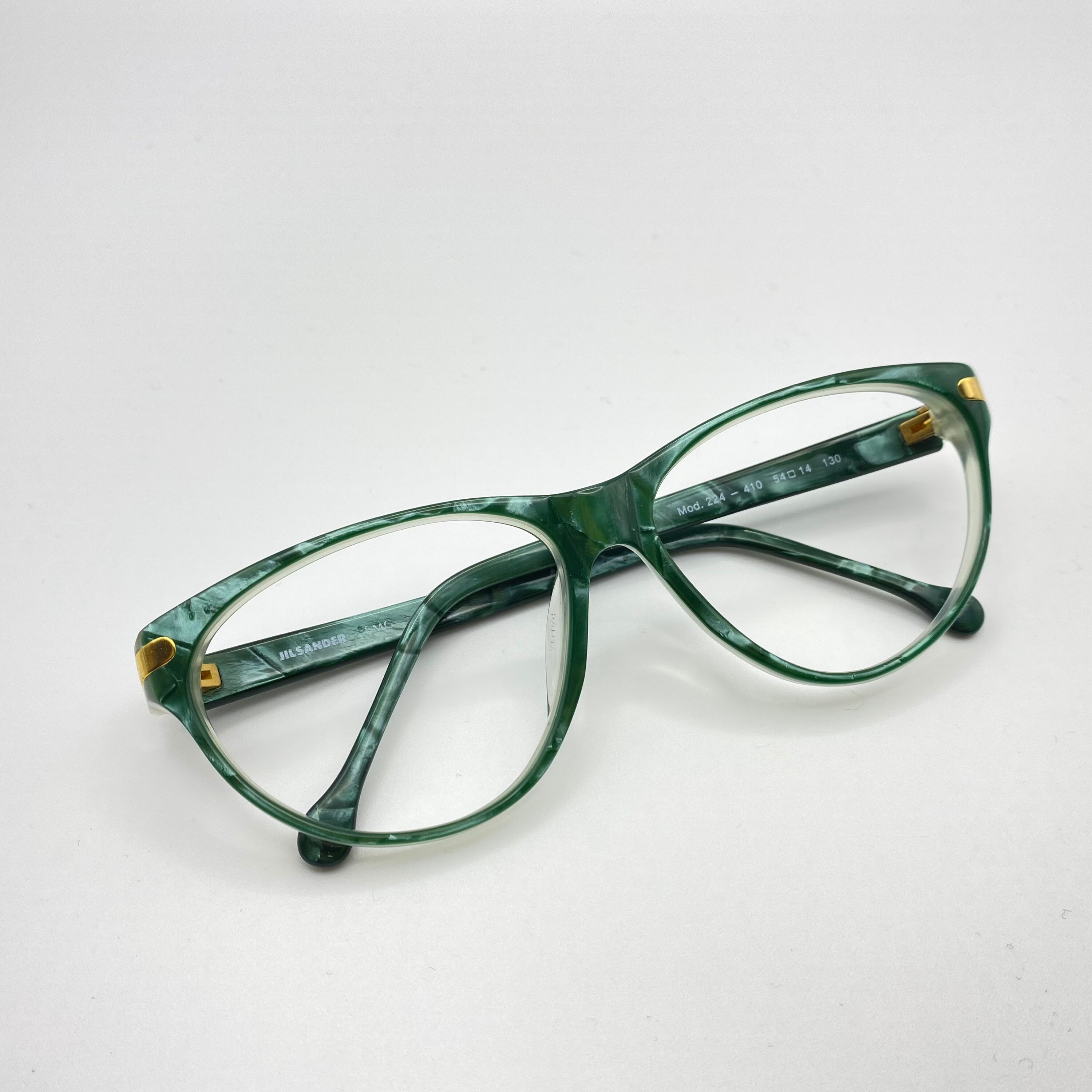 Jil Sander Rare Eyeglasses Vintage Emerald Green Eyeglasses 80s 