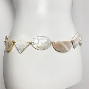 Perlmutt Taillen Gürtel – Boho Sommer Muschel Gürtel – Minimal Strand Accessoire