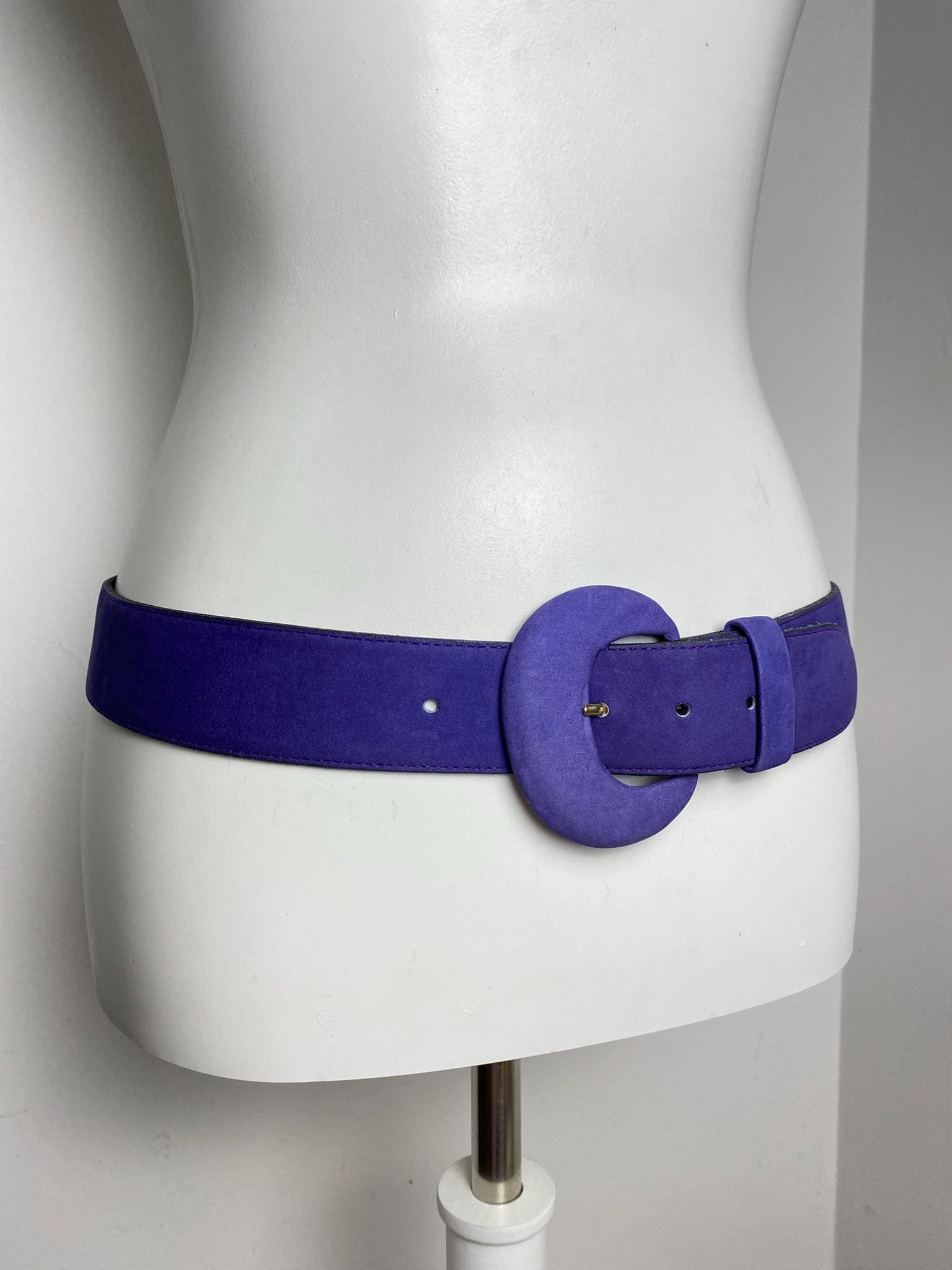 Vintage Jakoby Purple Belt With Round Buckle – Retro 