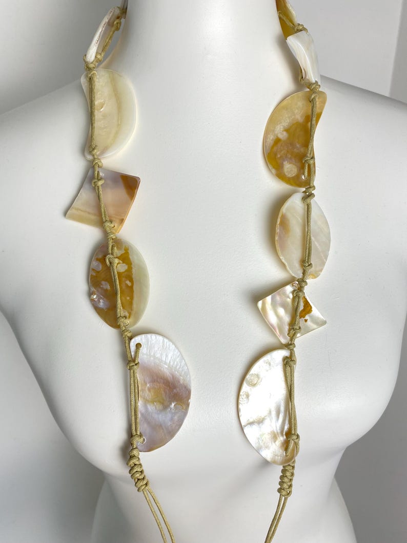 Mother of Pearl Waist Belt – Boho Summer Shell Belt – Minimal Beach ...