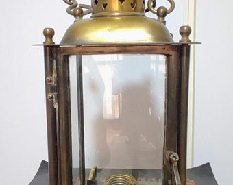 Brass Marine Style Lantern: Unique Handmade Design