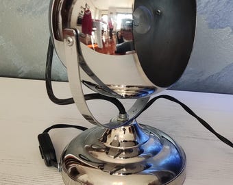Futuristic Eye-Catching Eye Ball Lamp in Chrome - Space Age Decor