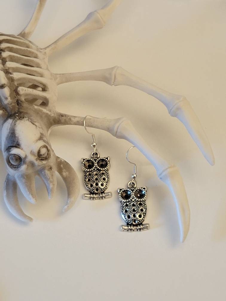 Boucles d'oreilles hiboux.
