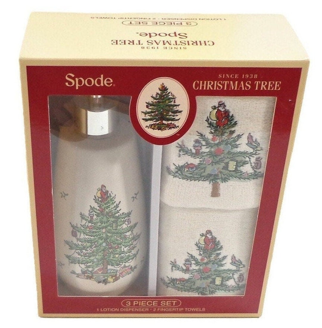 SPODE Christmas Tree 3piece Set Lotion/soap Dispenser Set Etsy