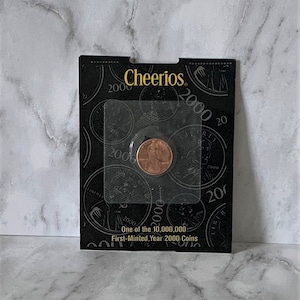 CHEERIOS COIN First-Minted Year 2000 Coins Cheerio Penny One Cent - New in Package - UNCIRCULATED