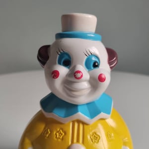 Vintage Wobbly Baby Toy. Vintage Wobbly Clown Toy. Made in Hong Kong From The 1960&#39;s.