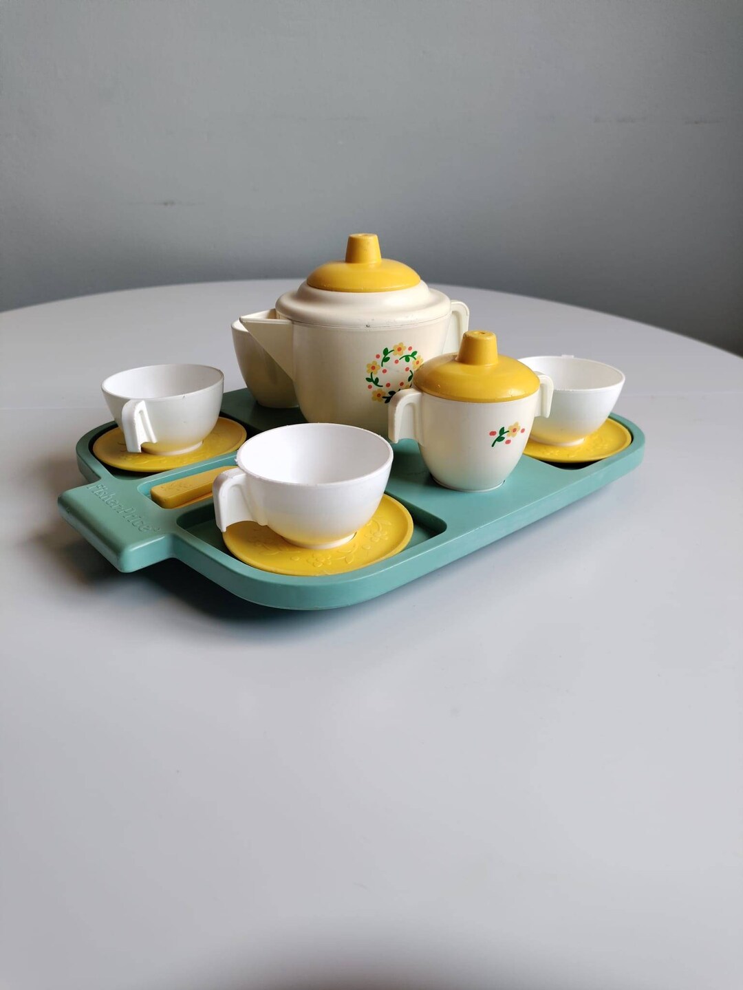 Vintage 1982 Fisher Price Tea Set and Tray Etsy