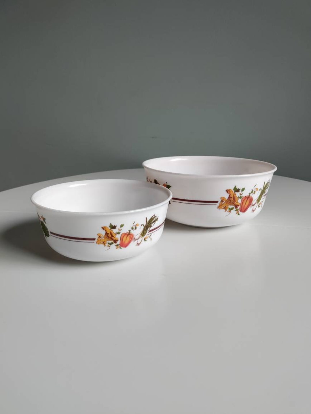 Plat Ovale Arcopal Vintage – Verre Opale – Décor Pot Au Feu – 36 Cm
