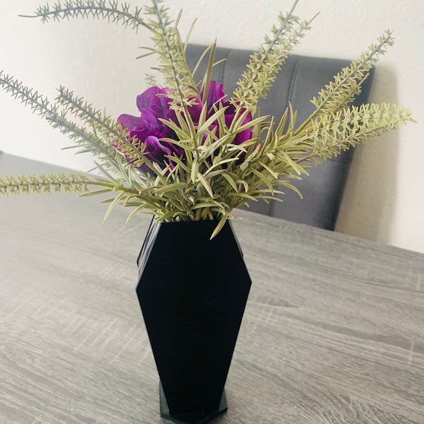Coffin Flower Vase | 3D Printed - Lightweight | Gothic Decor  | Coffin Vase | Wedding Vase | Wedding Decor |Unique Decor| Unique Gift