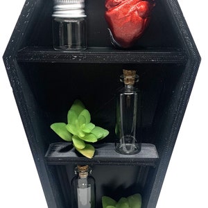 Coffin Shelve | 3D Printed | Gothic Decor | Small Coffin Shelve I Shelve For Miniatures