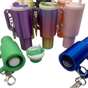 Mini Chapstick Holders, Stanley Keychains, Lip Balm Holders, Keychains, Stanley Cup Inspired Keychain