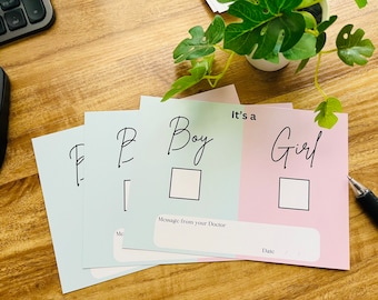 Tarjeta de revelación de género de su médico - Digital -