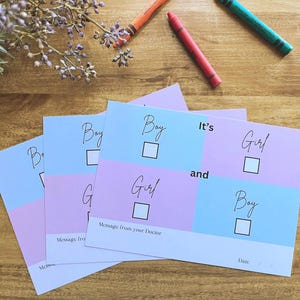 ZWILLINGE - Gender Reveal Karte von Ihrem Arzt
